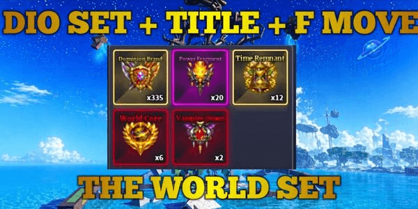 Gambar Product DIO SET / THE WORLD SET + Title + F Move Material