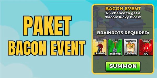 Gambar Product BACON EVENT PACKAGE - Kick a Lucky Block