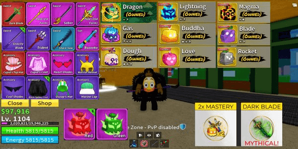 AKUN PERMANENT DRAGON + GAS + DOUGH + LIGHTNING + BUDDHA ( TOTAL 9 PERMANENT )