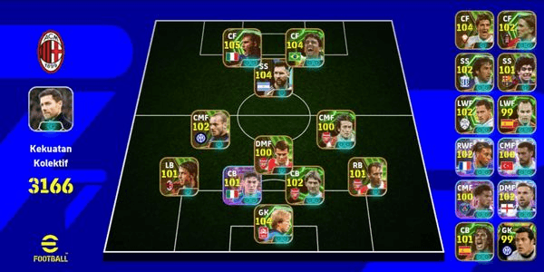Gambar Product SELLING EFOOTBALL MOBILE ACCOUNT EPIC MESSI | EPIC SNEIJDER | EPIC O KHAN | EPIC TORRES & SQUAD READY TO PUSH DIVISION