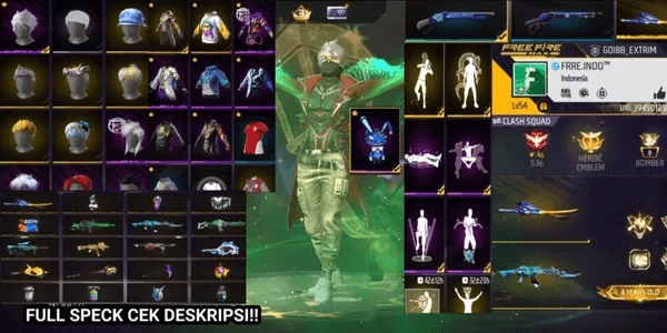 FREE FIRE SULTAN ACCOUNT READY FOR RANKED GOOD WEAPONS VERY CHEAP
