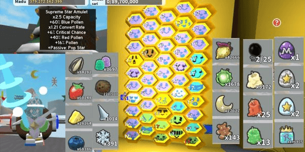 Gambar Product Blue Hive End Game Full Gifted Hive - Bee Swarm Simulator