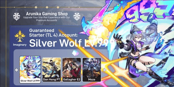 AKUN STARTER - SILVER WOLF LV.999 + DAN HENG PT || GALLAGHER E2 + MOZE [ASIA]