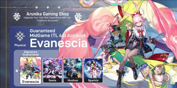 AKUN MIDGAME - EVANESCIA (SIGNATURE) + SEELE + HUOHUO + SPARKLE || LENGKAPNYA CEK DESKRIPSI [ASIA]