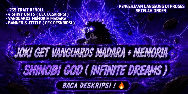 Gambar Product Joki Get Vanguard Madara / Shinobi God ( Infinite Dreams ) + Vanguard Memoria ( Peak Of Shinobi ) II Anime Vanguards