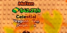Gambar Product MOLTEN Dragonfrutina Dolphinita  ( MAX LEVEL 42.2T/s)