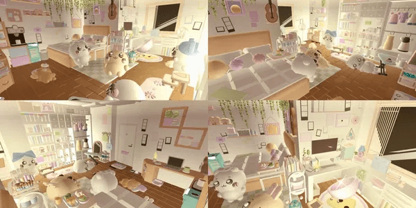 adopt me detailed bedroom chikawa - tinny house