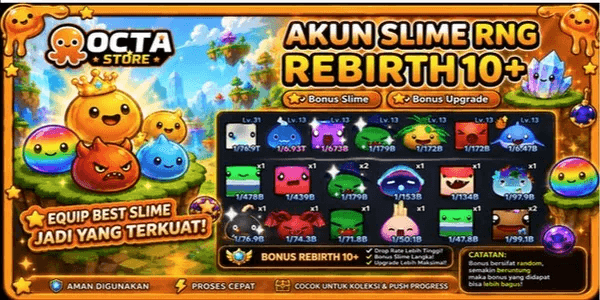 Slime RNG Rebirth Account 10+ (Many Bonuses)