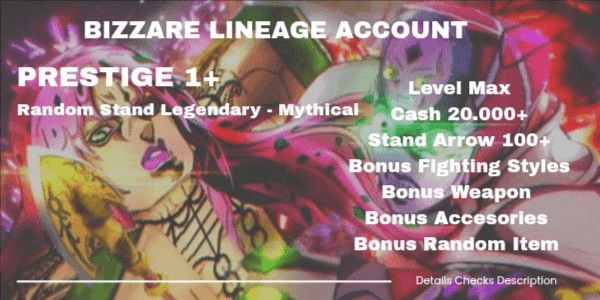 Gambar Product Akun Bizzare Lineage - Level Max