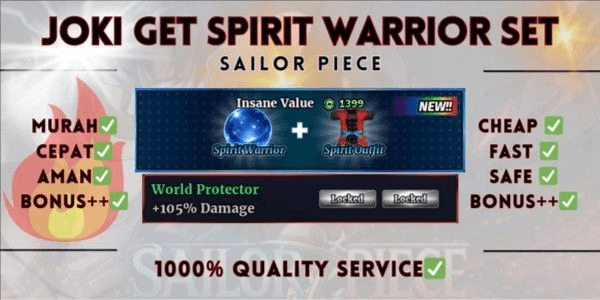 Gambar Product JOKI GET SPIRIT WARRIOR SET SAILOR PIECE | ROBLOX