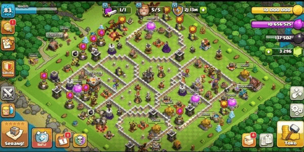 Town Hall 11 Pertahanan Bagus