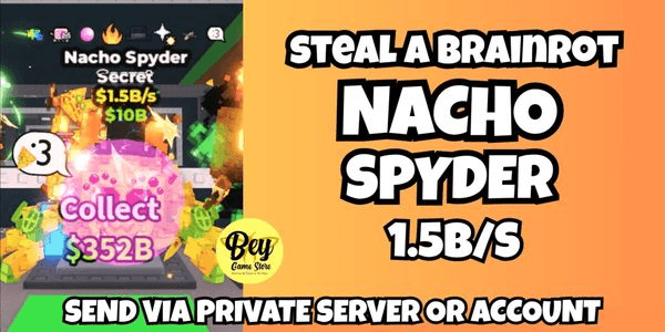 Gambar Product NACHO SPYDER 1.5B/S - STEAL A BRAINROT - INSTANT ACCOUNT