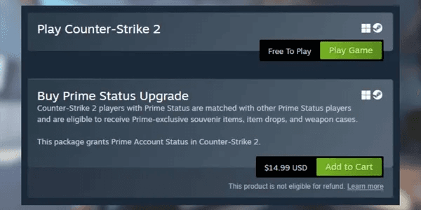 Prime Counter Strike 2 - Redeem Code
