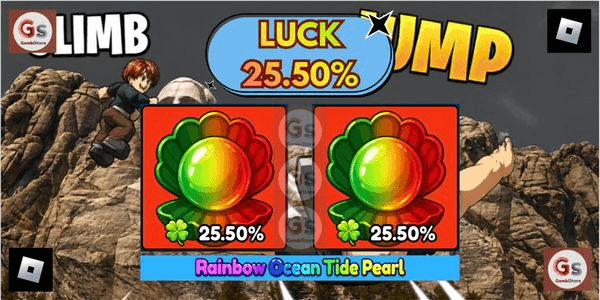 Gambar Product RAINBOW OCEAN TIDE PEARL Luck 25.50% - Climb and Jump Tower