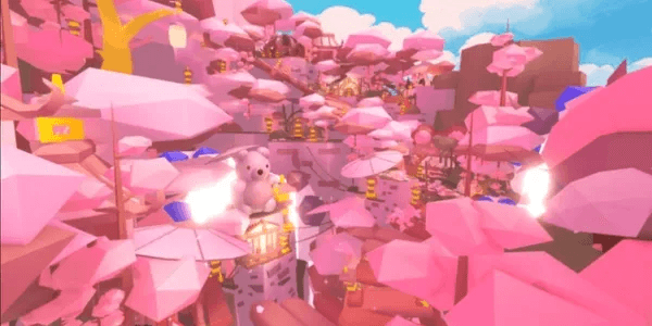 Cherry Blossom Bear House