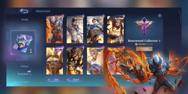 Gambar Product MOBILE LEGEND ACCOUNT | KHUFRA COLLECTOR | 3 LIGHTBORN SKINS & 6 VENOM SKINS | LAPU LAPU VULCAN | 1× STARLIGHT BASIC