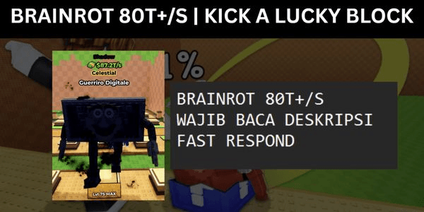 Gambar Product 80T+/s Brainrot | Kick A Lucky Block