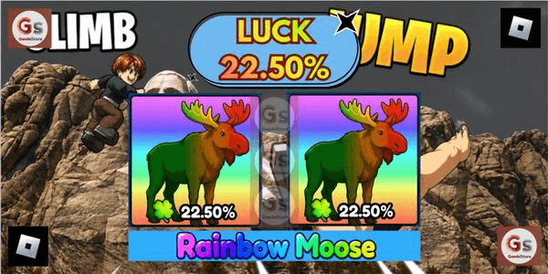 Gambar Product RAINBOW MOOSE Luck 22.5% - Climb and Jump Tower