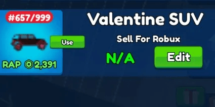 [SERIAL][Rideable] Valentine SUV #657 CLEAN - Bid Battles!