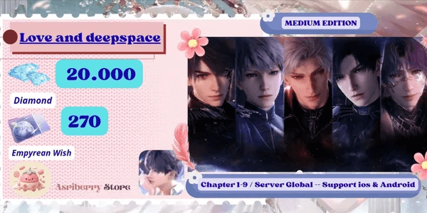 Akun Love and Deepspace Medium Edition | Diamond + Empyrean Wish