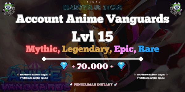 Gambar Product Accounts Anime Vanguards Lvl 15 | Pengiriman Instant