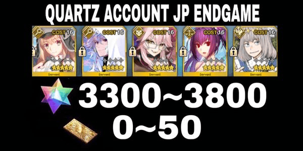 Gambar Product Akun SQ FGO JP Quad Support+Free SSR
