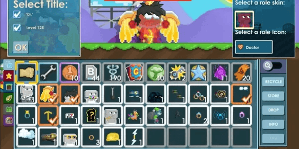 ACCOUNT DR TITLE + BLUENAME SSUP + GPICK ANIME HAIR + ROLE MAX