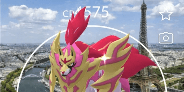 Shiny Zamazenta Crown Paris Background Level 50