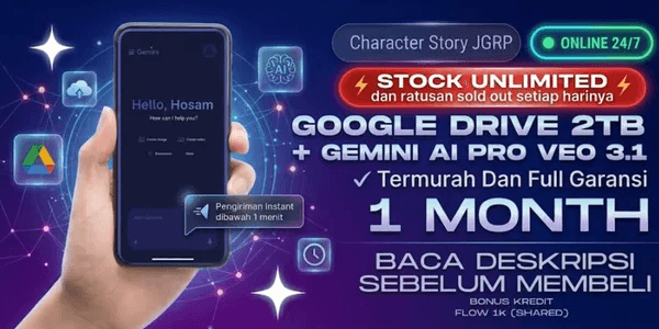 GOOGLE DRIVE 2TB + GEMINI AI PRO 1 MONTH SHARING