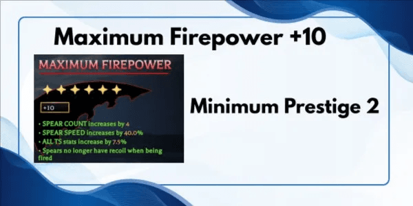 Maximum Firepower - Mythical Perk +10