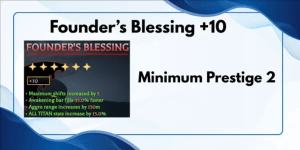 Founder's Blessing - Mythical Perk +10