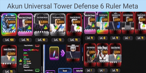 Gambar Product Akun Universal Tower Defense Ruler Meta (1)
