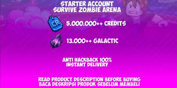 Gambar Product Starter 5M+ Credits | Survive Zombie Arena