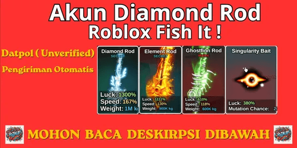 Akun Diamond Rod + Singularity Bait | Fish It!