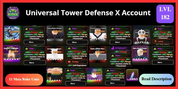 Gambar Product Account 11 Meta Ruler - Jinoo, TSIH, TSOT, Joyfull Captain, King Sailor, Alpha Devil, Ancient Mage, Sasku, Ancient Shinobi, Triple Threat,Prodigy Mage