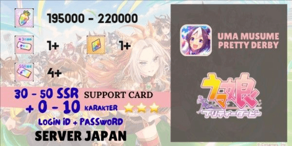 Gambar Product Akun Reroll Uma Musume Pretty Derby [Japan] - 1