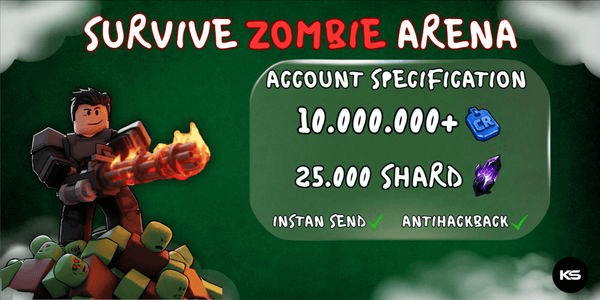 Gambar Product Account 10M+ Credit Survive Zombie Arena
