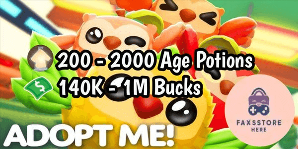 Akun Adopt Me | Bonus Age Potions | Banyak Bucks | Sesuai Gambar