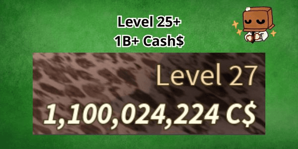 Level 25+ 1B money $ account
