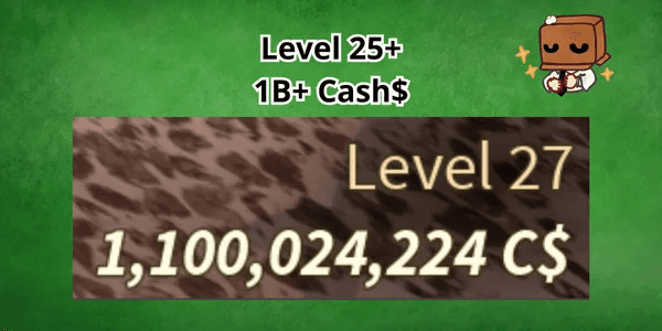 Level 25+ 1B money $ account