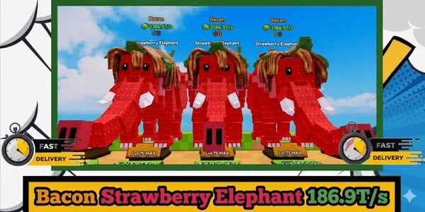 BACON Strawberry Elephant | 186.9T/s LV.75 (MAX)