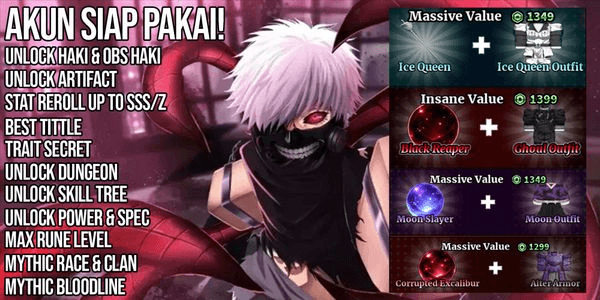 Gambar Product AKUN SAILOR PIECE LEVEL MAX – FULL MYTHIC + SECRET TRAIT + BONUS