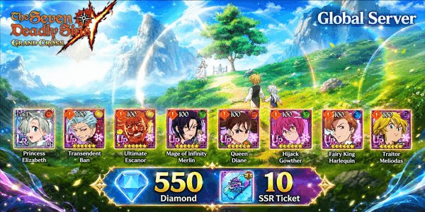 Gambar Product Akun Starter Gacha 7DS Seven Deadly Sins Grand Cross Platinum Edition