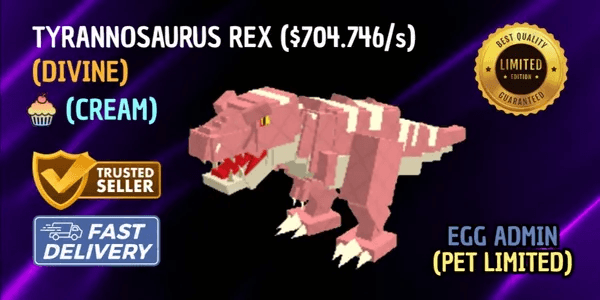 PET SUPER LIMITED - CREAM TYRANNOSAURUS REX ($704.746/s) | BUILD A ZOO