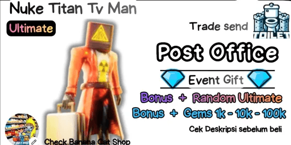 Nuke Titan Tv Man | Bonus Gems + Random Ultimate | Banana Cat Shop