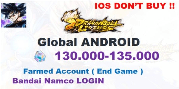 Gambar Product Akun Gacha Dragon Ball Legends Special edition