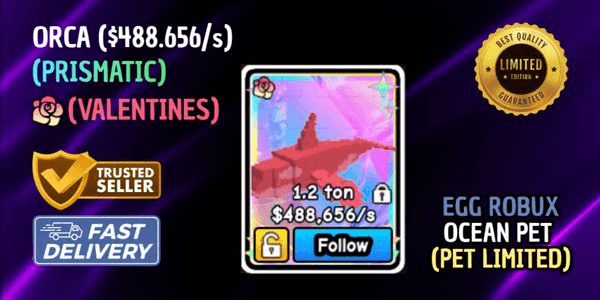Gambar Product PET SUPER LIMITED - VALENTINES ORCA ($488.656/s) | BUILD A ZOO