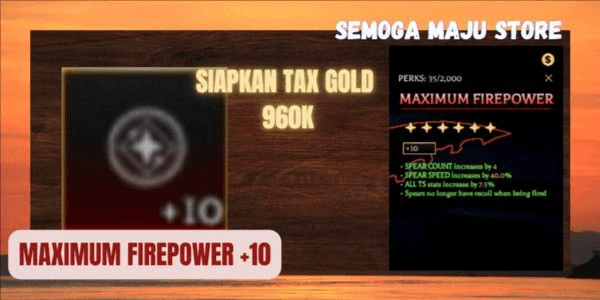 Gambar Product Maximum firepower | Mythic perks +10