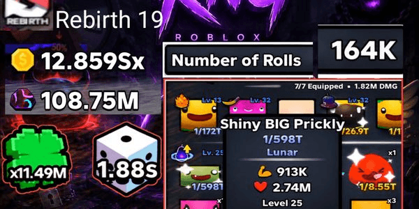 Gambar Product Akun Slime RNG Overpower | Many Bonuses | Roblox