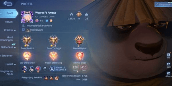 Gambar Product Sell Mobile Legend account Collector Juragan V